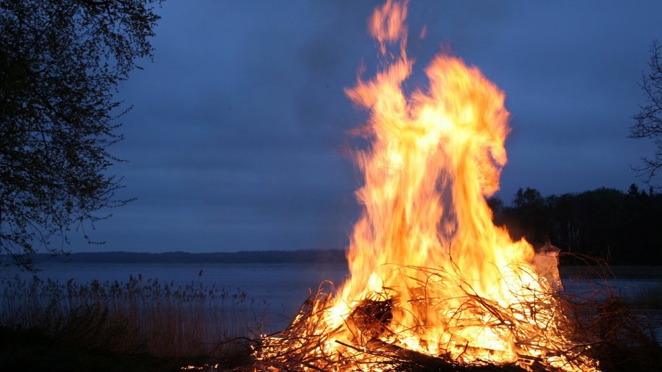 Incendiu de vegetație, provocat intenționat