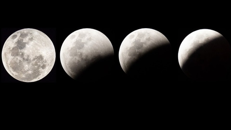 Azi, eclipsă de Lună prin penumbră
