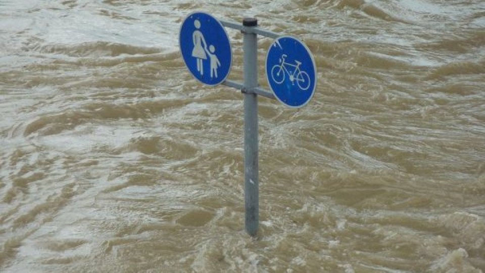 Ploaia torențială provocă inundații în Baia Mare