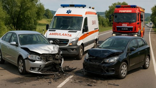 Trafic blocat pe A7 la câteva ore după inaugurare, accident pe breteaua de ieșire spre Adjud