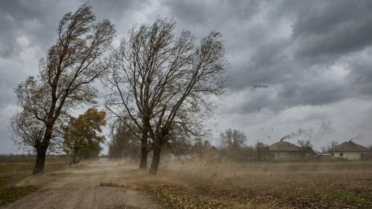 Vânt puternic anunțat de meteorologi în mai multe zone ale țării, până marți seara