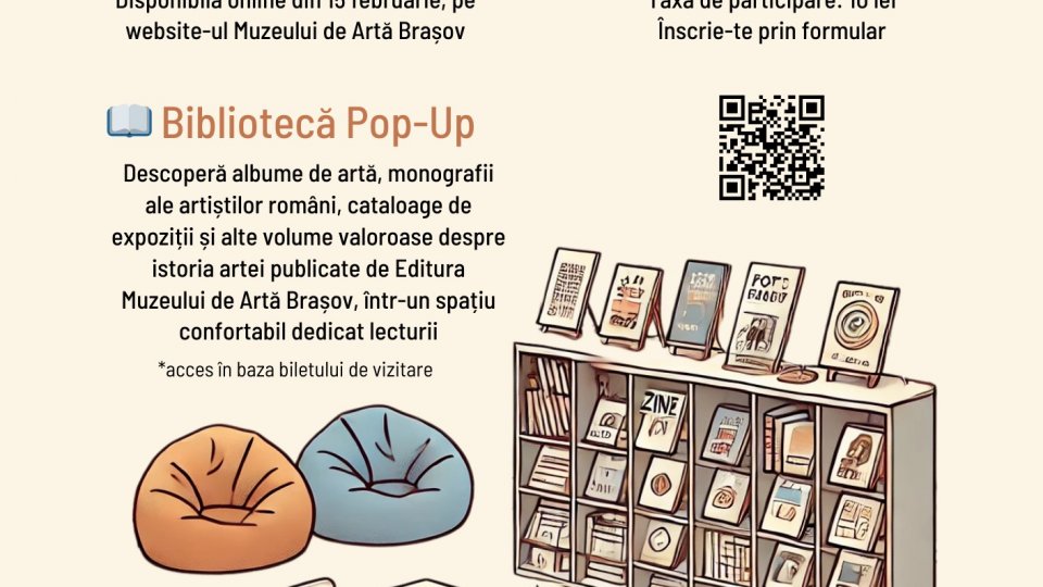 Workshop creativ de zine, bibliotecă pop-up și expoziție virtuală de Ziua Națională a Lecturii