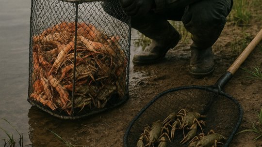 Transport ilegal de raci şi creveţi, descoperit de poliţişti la Murighiol