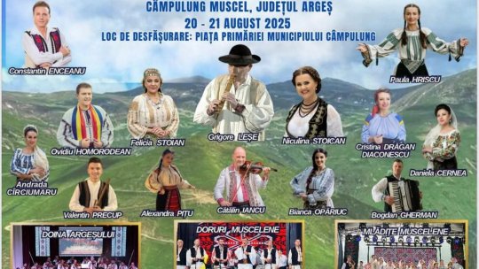 Folclor autentic și tineri talentați la Festivalul Național „Sus la munte, la Muscel”