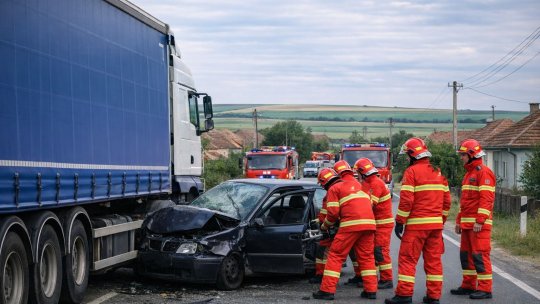 Coliziune între un autovehicul de marfă și un autoturism pe DN2, soldată cu două decese